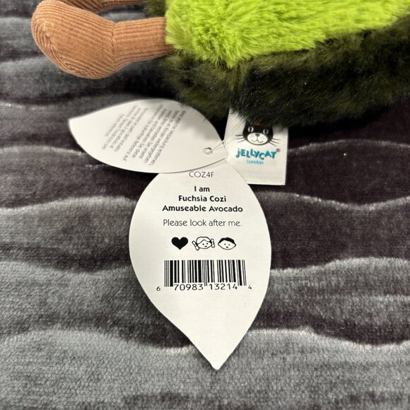 RARE Jellycat Fuchsia Cozi Amuseable Avocado - Picture 4 of 4